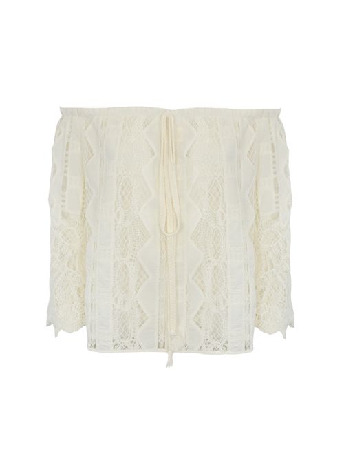 Blusa Notorius in cotone traforato PINKO | 104798 A2G9Z05